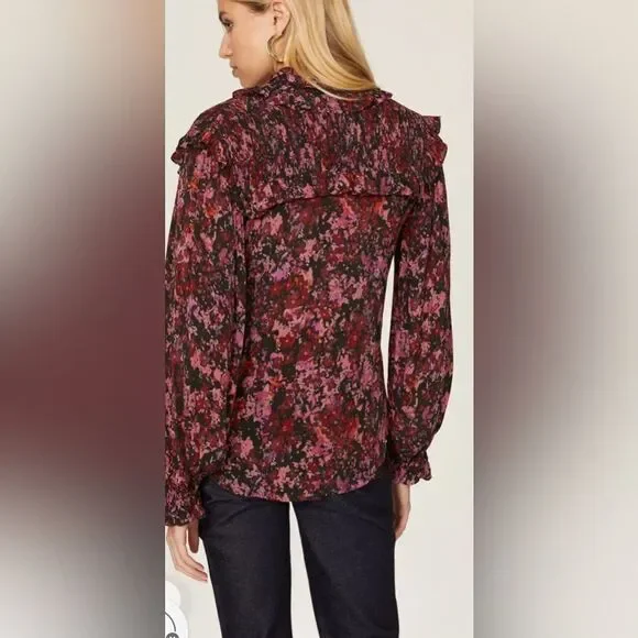 GILNER FARRAR Riley Ruffle Top Size Large - Picture 3 of 9